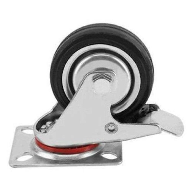 4 ruote gomma ricambio carrello rotella con staffa misure varie ruota girevole 