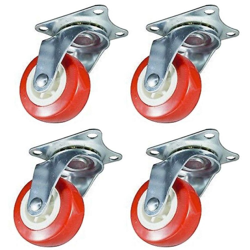 4 ruote plastica ricambio carrello rotella staffa misure varie ruota girevole 