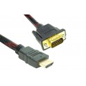 Cavo VGA a HDMI cavo telato 1,5 m trasmettere segnale video PC a lettori hdmi