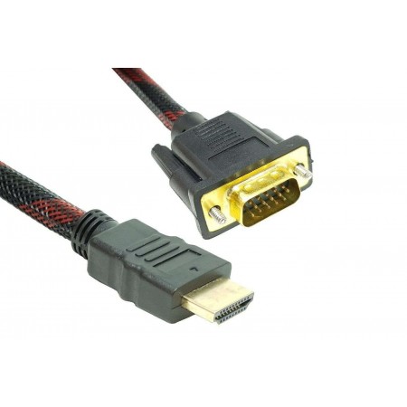 Cavo VGA a HDMI cavo telato 1,5 m trasmettere segnale video PC a lettori hdmi