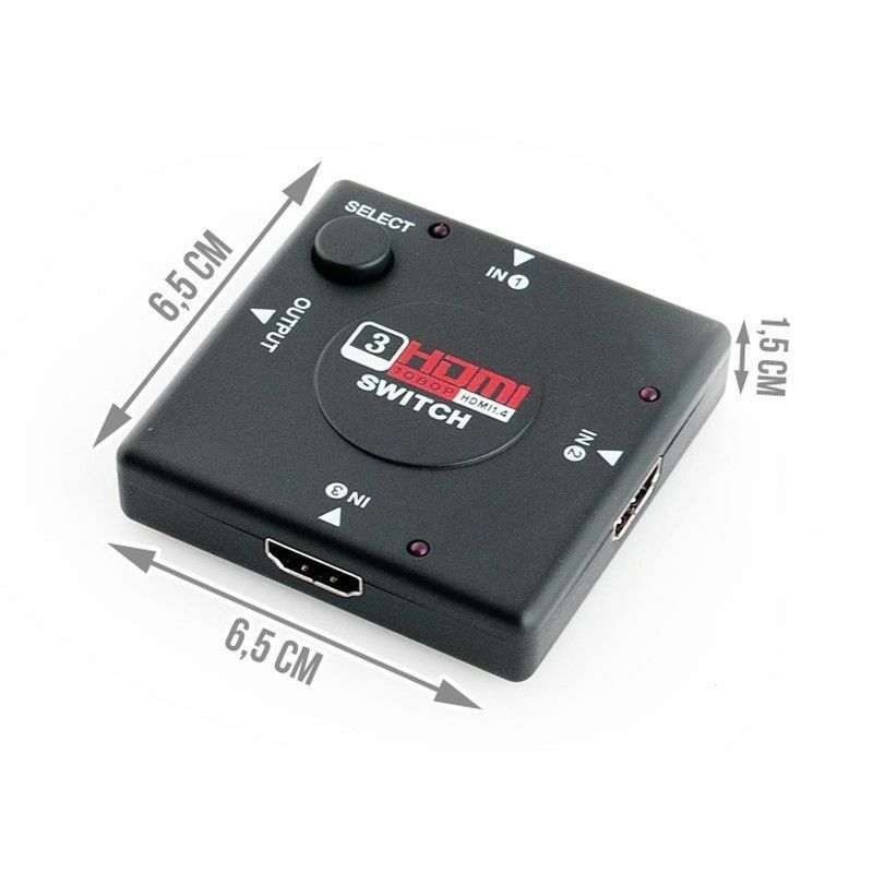 Sdoppiatore HDMI 1.3b TV switch 1080p presa multipla HUB 3 porte adattatore