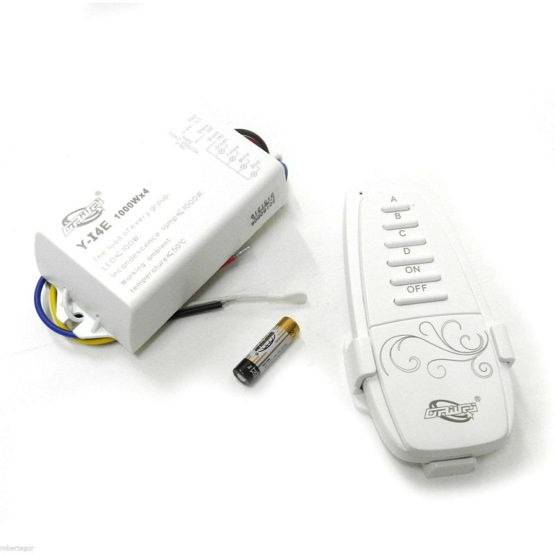 Interruttore wireless centralina luci accensione senza fili 4 canali Y14E casa