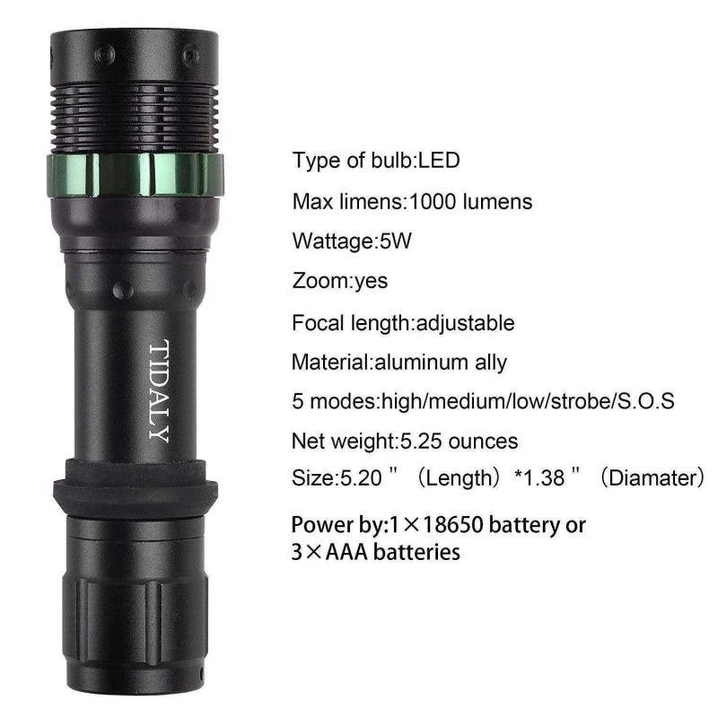 Torcia LED 18000 lumens batterie caricatore sport torce illuminazione casa