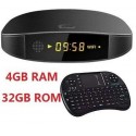 Smart tv box Android 4 GB ram 32GB rom wifi andowl IPTV 4K HD telecomando Q9 pro