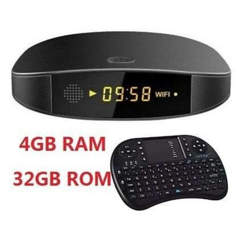 Smart tv box Android 4 GB ram 32GB rom wifi andowl IPTV 4K HD telecomando Q9 pro