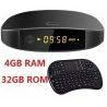 Smart tv box Android 4 GB ram 32GB rom wifi andowl IPTV 4K HD telecomando Q9 pro