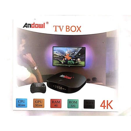 Smart tv box Android 4 GB ram 32GB rom wifi andowl IPTV 4K HD telecomando Q9 pro