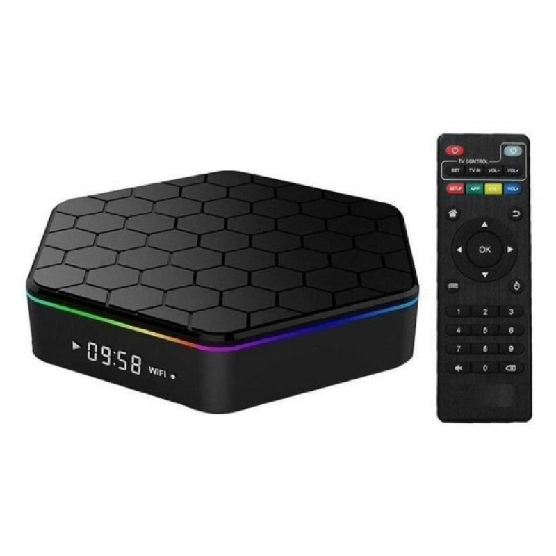 Smart TV box Android IPTV 3 GB ram 32GB rom wifi telecomando andowl 4K HDR Q5