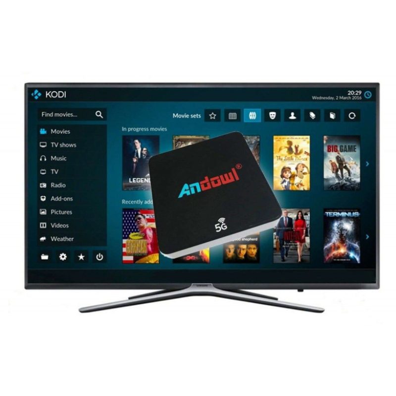 Smart TV box IPTV Android 4 GB ram 32GB rom wifi telecomando andowl 4K HD Q-M6