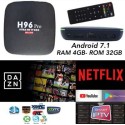 Smart TV box Android 4GB ram 32GB rom wifi telecomando 4K HD cavo HDMI H96 pro