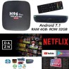 Smart TV box Android 4GB ram 32GB rom wifi telecomando 4K HD cavo HDMI H96 pro