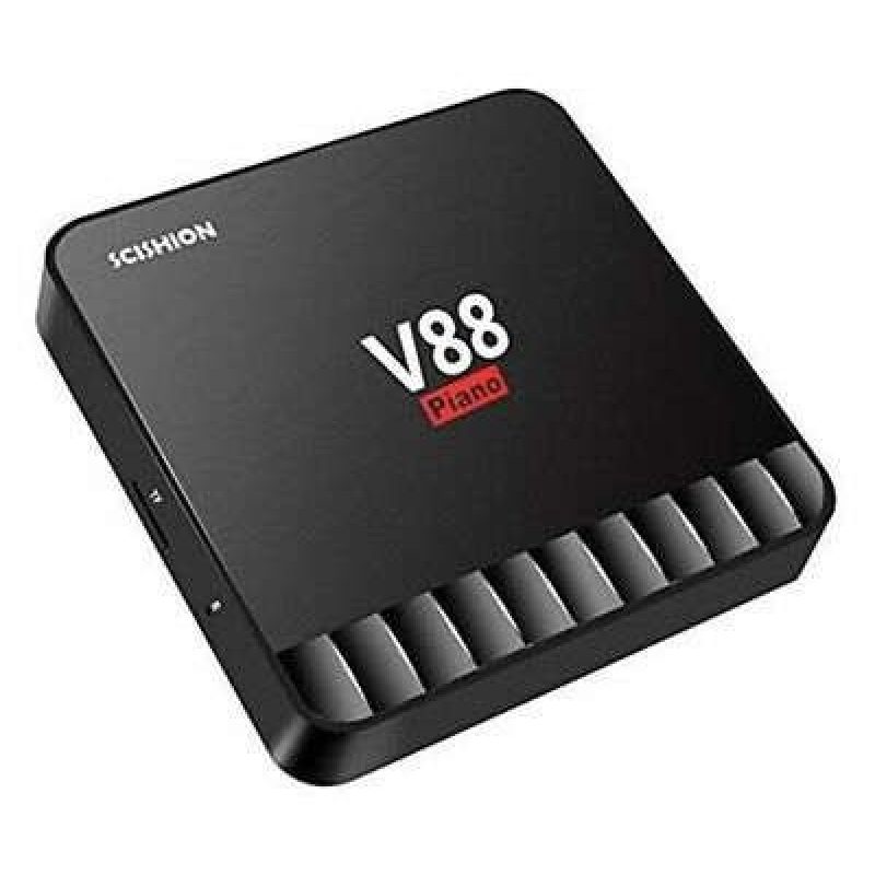 Smart TV box Android 7.1 ram 4GB rom 16GB wifi 4K HD telecomando iptv V88 piano