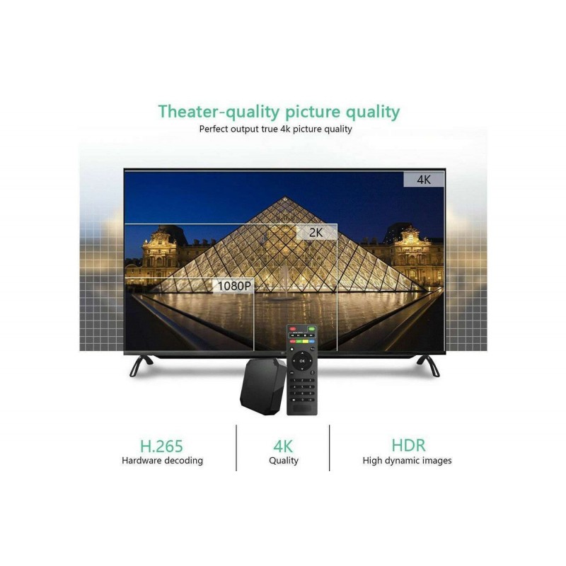 Smart TV box Android 7.1 2GB ram 16GB rom wifi 4K HD telecomando iptv X96 mini