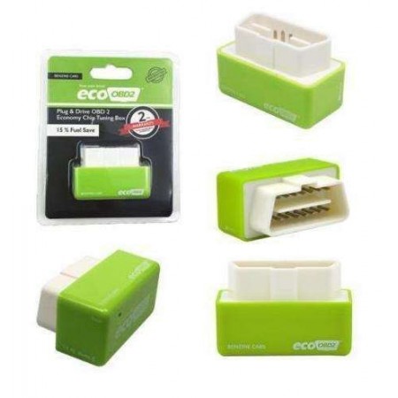Modulo aggiuntivo OBD2 centralina auto BENZINA car riduzione consumi nitro VERDE 