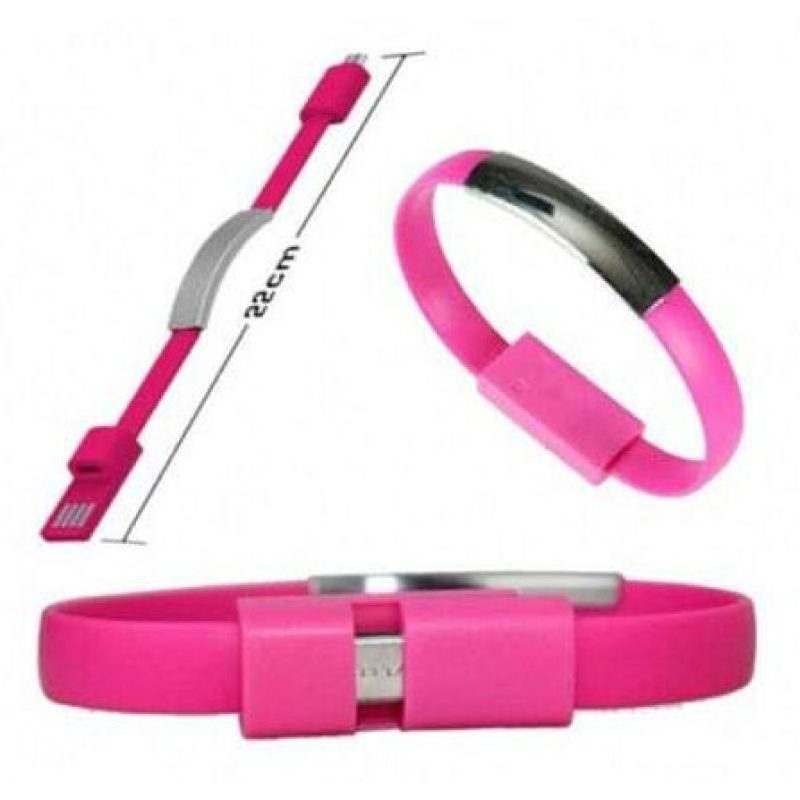 Cavo dati USB bracciale ricarica caricatore smartphone android cavetto microUSB 