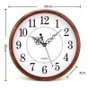 Orologio Da Parete Tondo effetto legno Quarzo Muro 30cm di Diametro Breaker821