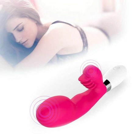 Vibratore dildo punto G doppio stimolatore vibrazione clitoride fallo sextoys 