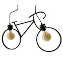 Lampada soffitto 2 luci LED E27 Vintage Bicycle salotto plafoniera sospensione 