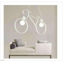 Lampada Vintage Bicycle soffitto 2 luci LED E27 plafoniera sospensione salotto 