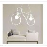 Lampada Vintage Bicycle soffitto 2 luci LED E27 plafoniera sospensione salotto 
