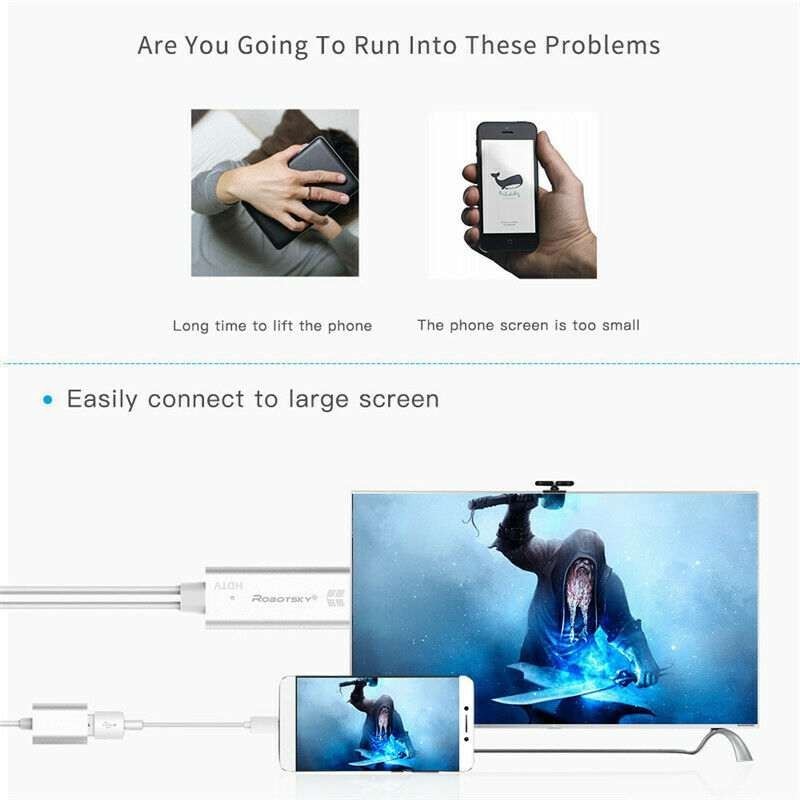 Cavo HDTV adattatore video smartphone connettore Android Lightning HDMI USB 