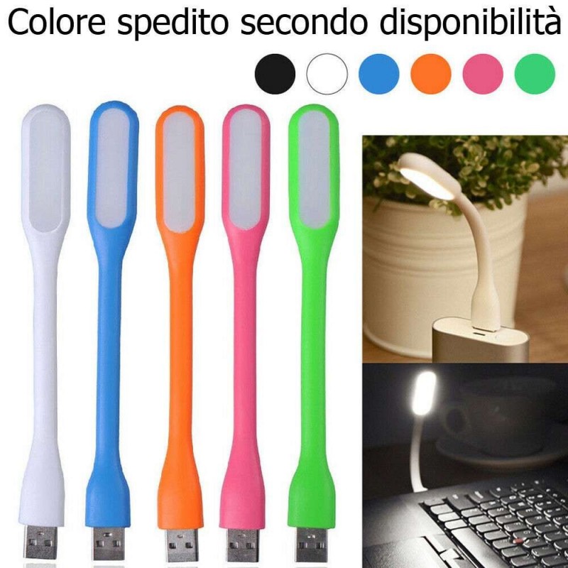Luce Led flessibile mini luce nottura con USB lettura PC portatile lampada color 