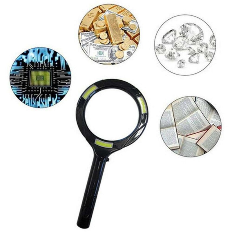 Lampada LED lente ingrandimento 2,5 zoom luce portatile libro gioielli luci casa 