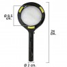 Lampada LED lente ingrandimento 2,5 zoom luce portatile libro gioielli luci casa 