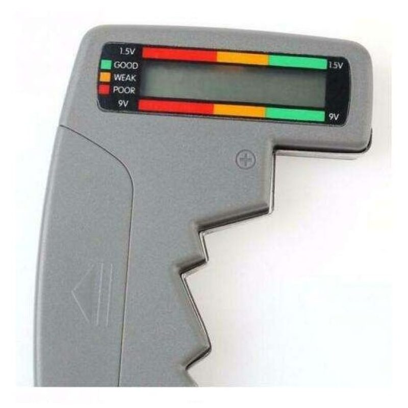 Tester multitensione Batterie pile display LCD prova batteria AA AAA C D 9V 