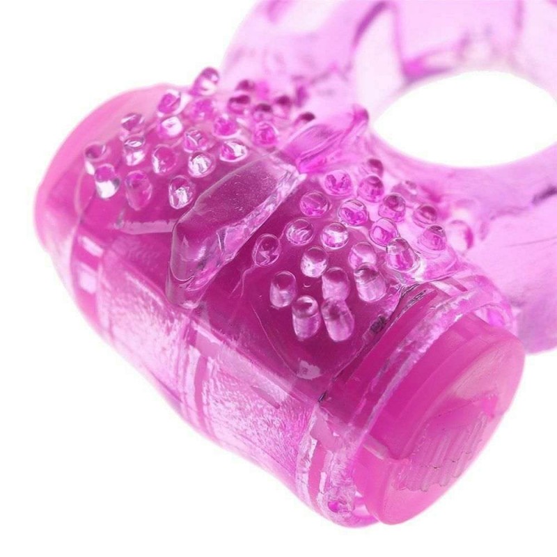 2x anello fallico vibrante silicone vibratore eiaculazione precoce con batterie 