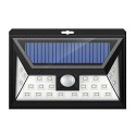 Faretto 24 LED sensore movimento esterno giardino fotovoltaico lampada solare