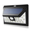 Faretto 24 LED sensore movimento esterno giardino fotovoltaico lampada solare