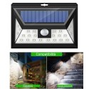 Faretto 24 LED sensore movimento esterno giardino fotovoltaico lampada solare