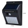 Faretto 24 LED sensore movimento esterno giardino fotovoltaico lampada solare