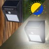 Faretto 24 LED sensore movimento esterno giardino fotovoltaico lampada solare