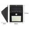 Faretto 25 LED sensore movimento esterno giardino fotovoltaico lampada solare