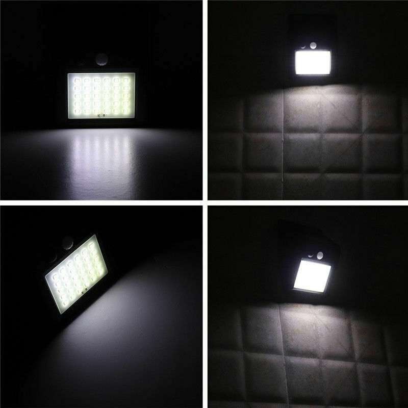 Faretto 25 LED sensore movimento esterno giardino fotovoltaico lampada solare