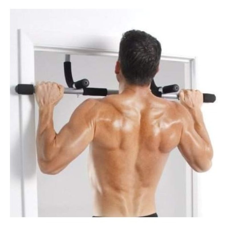 Barra per trazioni da porta multi funzione fitness pull up con impugnature antiscivolo ottima per allenamento muscolare