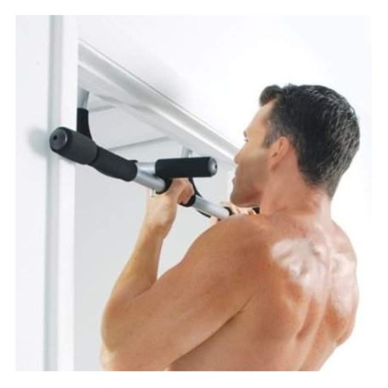 Barra per trazioni da porta multi funzione fitness pull up con impugnature antiscivolo ottima per allenamento muscolare