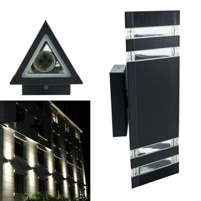 Plafoniera esterno interno doppia luce Applique grigio muro impermeabile 902