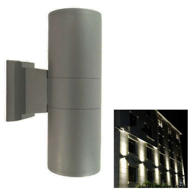 Plafoniera esterno interno doppia luce Applique grigio muro impermeabile 902