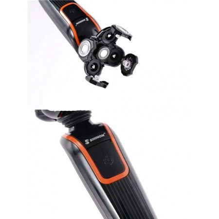 SH7109 Rasoio barba basette pulizia viso ricaricabile portatile uomo testine