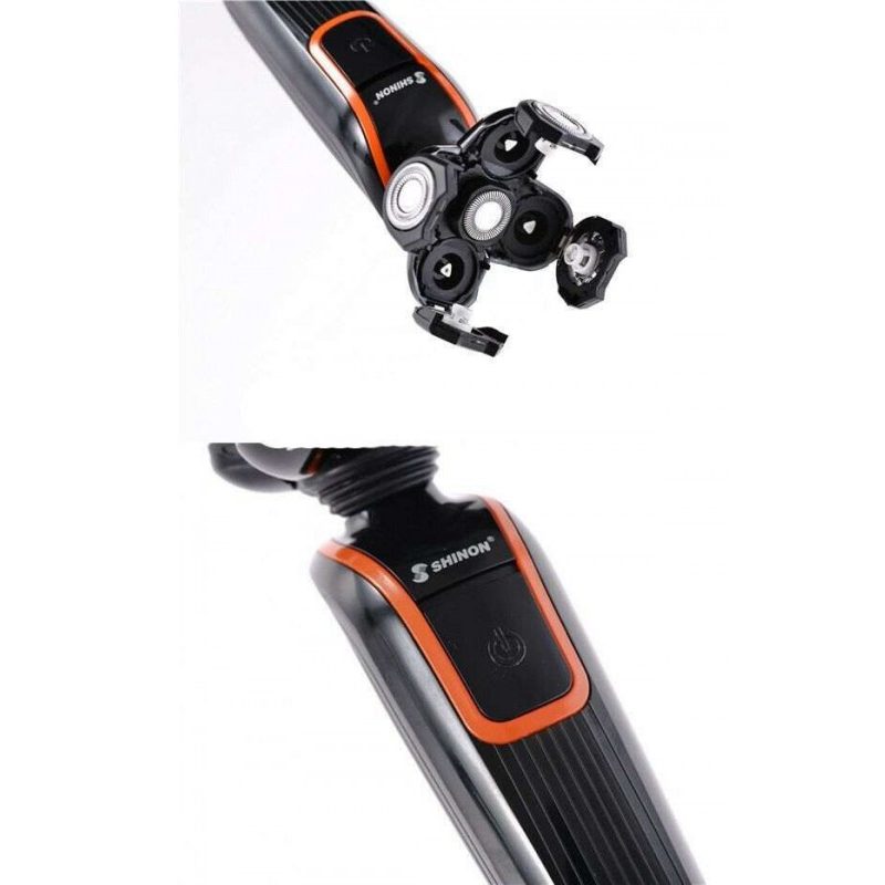 SH7109 Rasoio barba basette pulizia viso ricaricabile portatile uomo testine