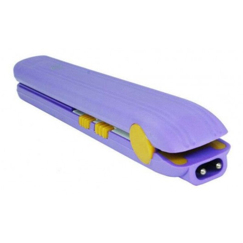 Mini Piastra capelli effetto lisciante ondulati piega donna 19cm portatile SK231