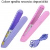 Mini Piastra capelli effetto lisciante ondulati piega donna 19cm portatile SK231