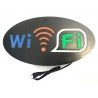 NEW Insegna luminosa pubblicitaria a LED con logo wifi lampeggiante WI FI ovale 