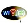 NEW Insegna luminosa pubblicitaria a LED con logo wifi lampeggiante WI FI ovale 