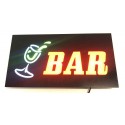 NEW Insegna luminosa pubblicitaria LED logo RISTORANTE con posate lampeggianti 