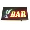 NEW Insegna luminosa pubblicitaria LED logo RISTORANTE con posate lampeggianti 