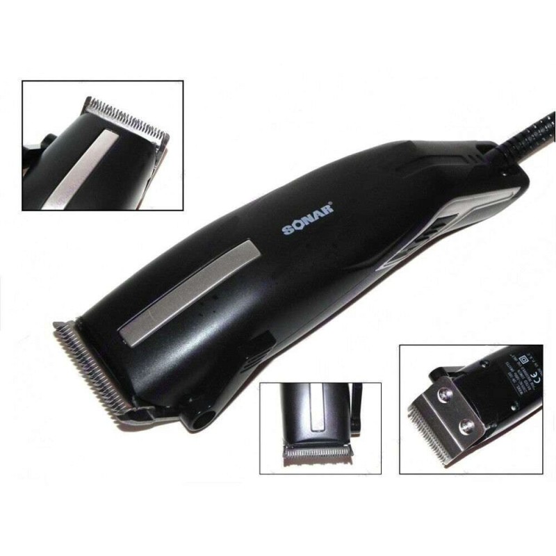 Taglia capelli professionale Rasoio barba lama acciaio 4 testine taglio 7568